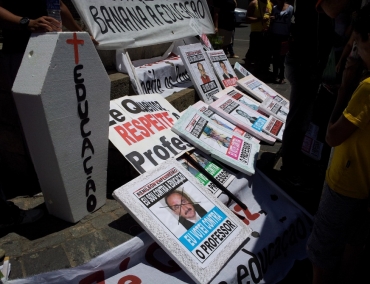 Protestos da Educação nas ruas e na Câmara Municipal